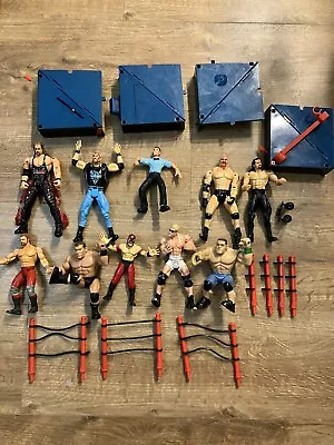 Buy WCW Toybiz Ring Parts With Gimmick Actions And WWF WCW WWE Mixed  Figs Galoob • 15£