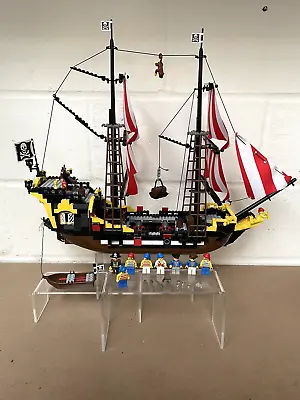 Buy Vintage Lego Black Seas Barracuda Pirate Ship/Boat With Minifigures (6285) • 299.99£