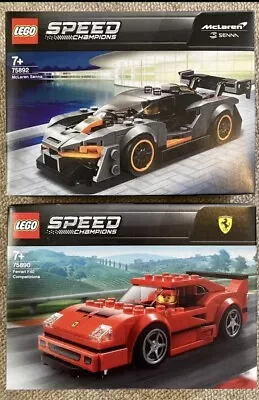 Buy LEGO Speed Champions 2 Sets 75892 McLaren Senna + 75890 Ferrari F40 New & Sealed • 35.99£