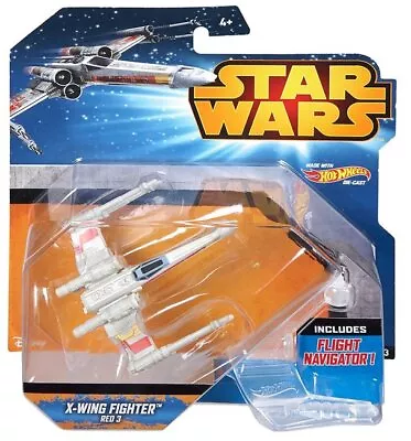 Buy Star Wars Hot Wheels Starship X-Wing Fighter Red 3 Vehicle Die Cast Toy • 20.10£
