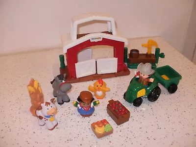 Buy FISHER PRICE LITTLE PEOPLE     BARN/FARM   Playset WITH FIGURES TRACTOR ECT • 14.99£