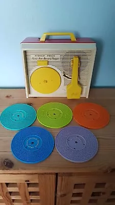 Buy Vintage Collectable Fisher Price 1971 Record Player Toy,Complete With 5 Records. • 25.99£