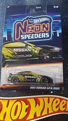 Buy Hot Wheels Neon Speeders - 2017 Nissan Skyline GTR (R35), Black, Yellow & Green. • 5.99£