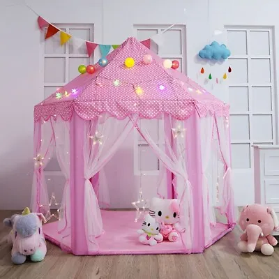 Buy Portable Kids Play Tent Foldable Pop Up Princess House Castle Toddler Boys Girls • 14.95£