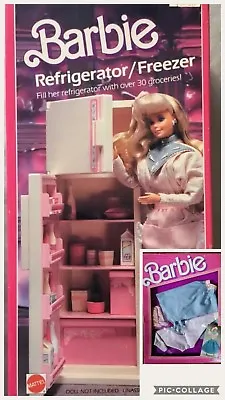 Buy BARBIE SWEET ROSES Refrigerator/Freezer NRFB + Jeans Fashion Outfit 1987 NRFB • 300.20£