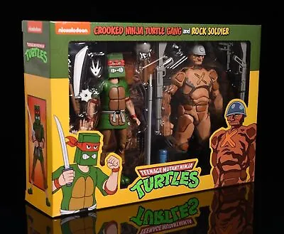 Buy Pack NECA 2 Figurines Crooked Ninja Turtle Gang & Rock Soldier Tmnt Collection • 127.96£