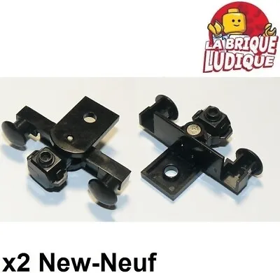 Buy LEGO 2x Train Buffer Beam Ring Stamp Magnet Type 2 Black 91968c01 New • 8.35£