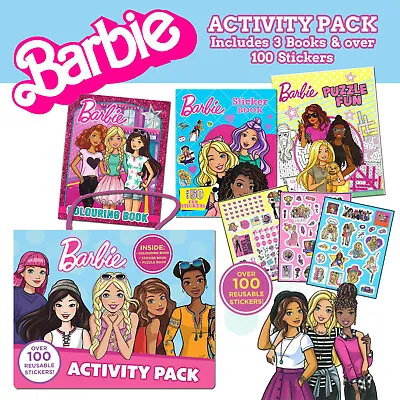 Buy Girls Kids Barbie Movie Three Book Activity Play Pack • 9.99£