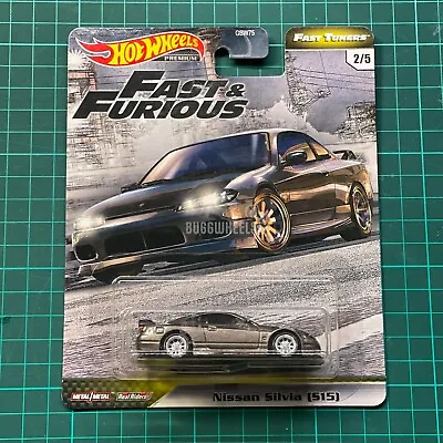 Buy Hot Wheels Premium｜Fast And Furious Fast Tuners 2/5 Nissan Silvia (S15) Grey • 19.99£