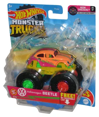 Buy Hot Wheels Monster Trucks (2021) Neon Shockers Volkswagen Beetle Toy Truck 21/75 • 15.85£