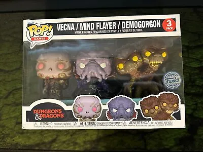 Buy Dungeons & Dragons Vecna Mind Flayer & Demogorgon 3 Pack Funko Pop - New • 59.99£