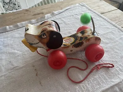 Buy Vintage Fisherprice Snoopy Dog Pull Along Toy 1970s • 6£