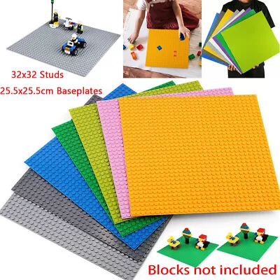 Buy 6x Building Base Plate Compatible With-Legos Baseplate 32x32 Studs 25.5 X 25.5cm • 5.63£