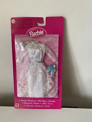 Buy Barbie Bridal Fashions Pink & White Wedding Dress Sealed Mattel 1998 Vintage New • 24.99£