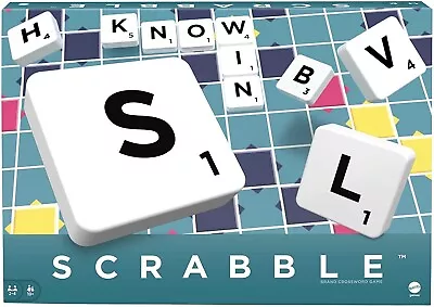 Buy Mattel Games Scrabble, English Version, Original Classic - Crossword Board, New • 9£