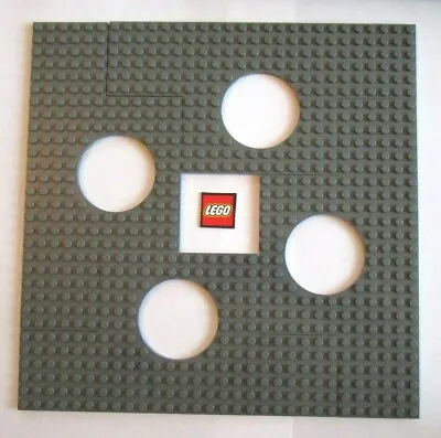 Buy 4 LEGO GREY PLATES 12x24 With 6x6 Square Cutouts - Can Make 30x30 ID 18601 • 9.99£