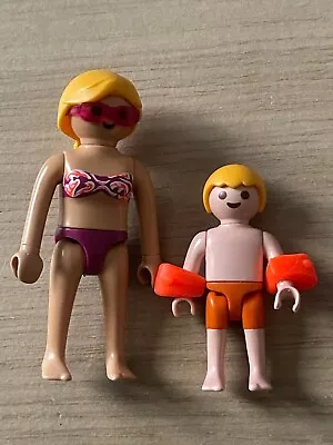 Buy Playmobile Mum & Son Bikini Swimming Costumes Figures • 14.95£