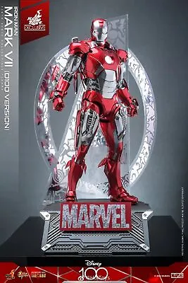 Buy New Hot Toys MMS696D54 Disney 100 Iron Man Mark 7 VII (D100 Version) Figure • 690£