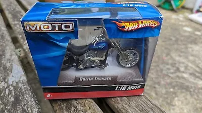 Buy Hotwheels 1:18 Moto Rollin Thunder Motorbike Boxed • 5£