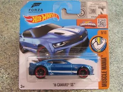 Buy Hot Wheels 2016 #129/250 2016 CAMARO SS Blue Muscle Mania Case L New Casting • 2.48£