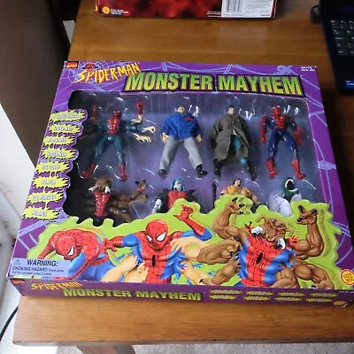 Buy RARE Vintage 1998 ToyBiz Spider-Man Kraven Monster Mayhem 8-pc Action Figure • 220£