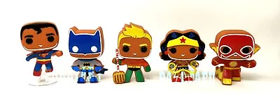 Buy Gingerbread DC Superheroes Funko Pop 5 Superman Batman Aquaman Wonder Flash • 41.25£