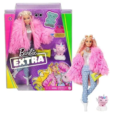 Buy Barbie Xtra Fluffy Pink Jacket Doll 3 • 32.99£