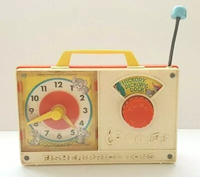 Buy Fisher Price Hickory Dickory Dock Wind Up Music Box Toy Clock Vintage 1971 USA • 18.99£