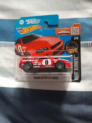 Buy Hot Wheels Night Burnerz Nissan Skyline GT-R (R34) Red Carded NOS Need For Speed • 19.99£