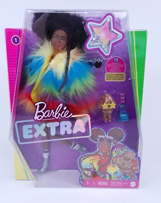 Buy 2020 Barbie Extra Doll New In Box African American Mattel Rainbow Jacket Shine • 30.83£