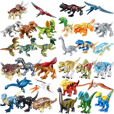 Buy 8Pcs Dinos Fit Jurassic World Lego Dinosaur Tyrannosaurus Rex Park Raptor Toys # • 12.59£