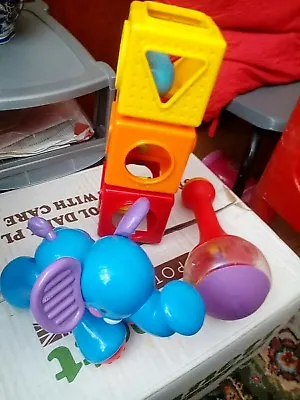 Buy Nice Fisher Price Amazing Animals Elephant,little Tikes Rattle & Stacker Toy Lot • 8.99£