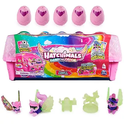 Buy HATCHIMALS CollEGGtibles, Rainbow-cation Wolf Family Carton With Surprise • 20.49£