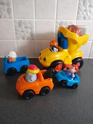 Buy Clean - Fisher Price Little People Dumper Truck With Sound 4 Vehicles & Figures • 10.99£