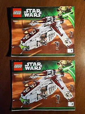Buy LEGO Star Wars: 75021 Republic Gunship  MANUALS Instructions ONLY Genuine • 28£