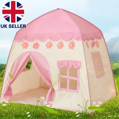 Buy Childrens Castle Play House Indoor Girls Pink Fairy Castle Pop Up Tent Playhouse • 16.99£