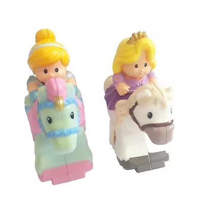Buy Fisher Price Little People Klip Klop Horse Disney Princess Cinderella + Rapunzel • 9.99£