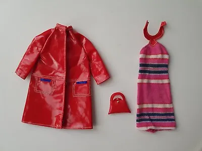 Buy Vintage Barbie Clothing #1691 - Fashion Shiner Red Vinyl Jacket - MATTEL 1967 • 102.67£