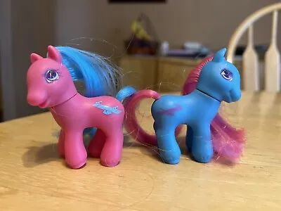 Buy Vintage My Little Pony G2 Baby See-Saw Twin Ponies 2003 UK RARE Rose Lily • 61.42£