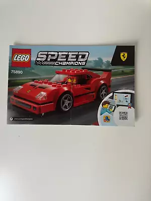 Buy Lego Speed Champions 75890: Ferrari F40 Competizione Instruction Manual Only • 4.99£