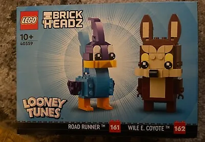 Buy LEGO BRICKHEADZ: Road Runner & Wile E. Coyote (40559) BRAND NEW • 20£