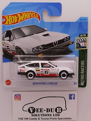 Buy Hot Wheels Alfa Romeo GTV6 3.0 White 2023 NEW HKJ83 Mattel Hotwheels Short Card • 3.49£