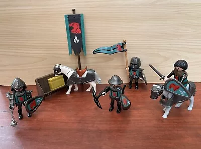 Buy Playmobil - Falcon Knights Troop Job Lot - Horses Shields Weapons • 10£
