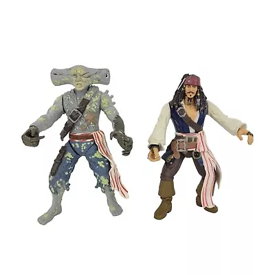 Buy Pirates Of The Caribbean Jack Sparrow & Hammerhead 7  Action Figures By Zizzle • 9.99£