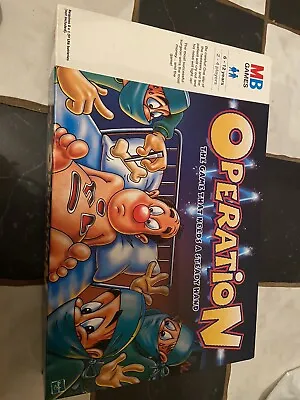 Buy Operation Board Game Hasbro MB Games 1999 Vintage Mint Condition Working !!! • 9£