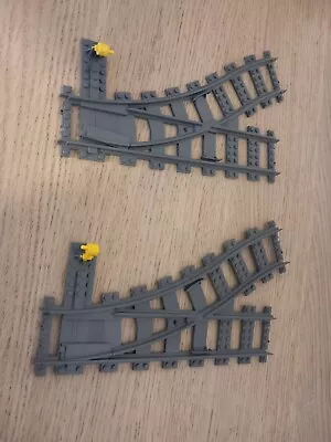 Buy 2 XLEGO Train Track Points Left Hand Turning Junction Turnout Switch 60336 60337 • 12£