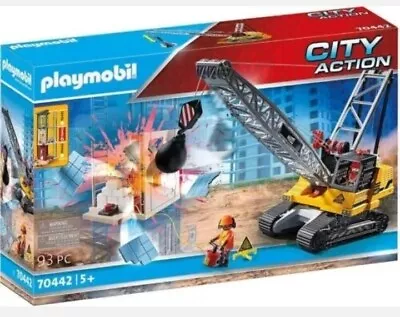 Buy PLAYMOBIL City Action 70442 Construction Demolition Crane Outer Box Damage • 59.50£