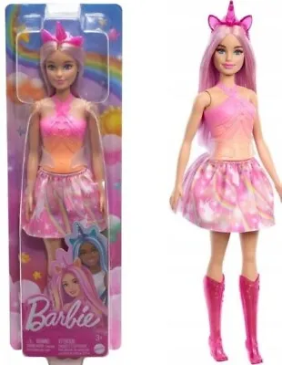 Buy BARBIE DREAMTOPIA UNICORN DOLL With Long Pink Hair HRR13 Mat • 39.13£