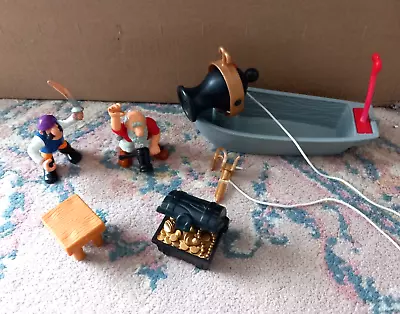 Buy Vintage Fisher Price 1994 & 1995 Pirate Figures And Accessories • 14£