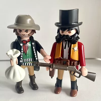 Buy Playmobil Bandit Outlaw Sheriff Western Set With Money Bag & Gun Figures 5512 • 5£
